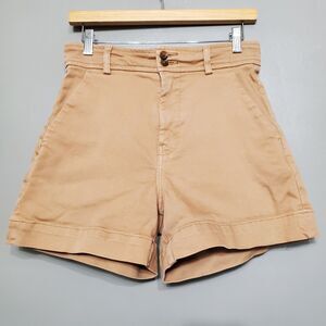 Everlane Shorts Womens Size 4 Camel Brown Tan High Rise Casual Stretch Utility